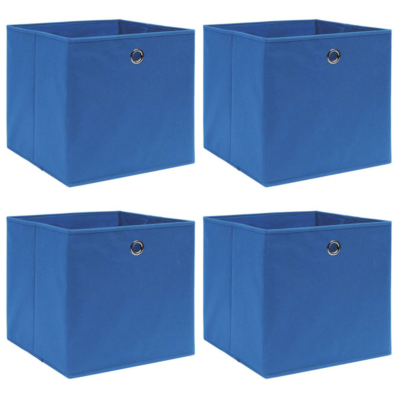 Boîte de rangement pliable en tissu non tissé, H 12,6 po x l 12,6 po x P 12,6 po, Vert
