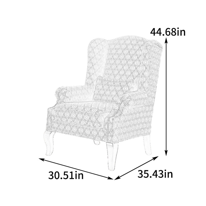 Teniya Upholstered Wingback Chair