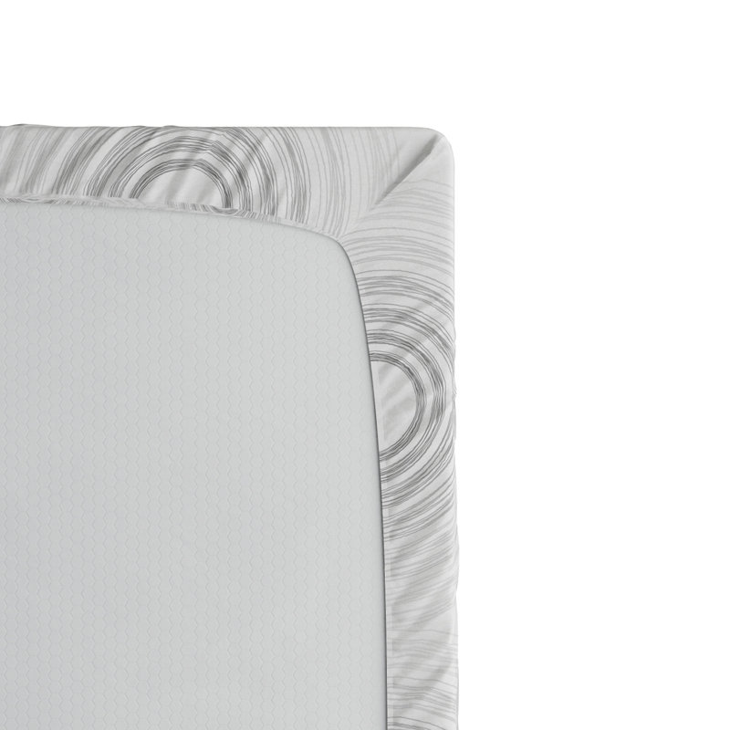Microfiber Geometric Fitted Sheet, Twin Fitted Sheet