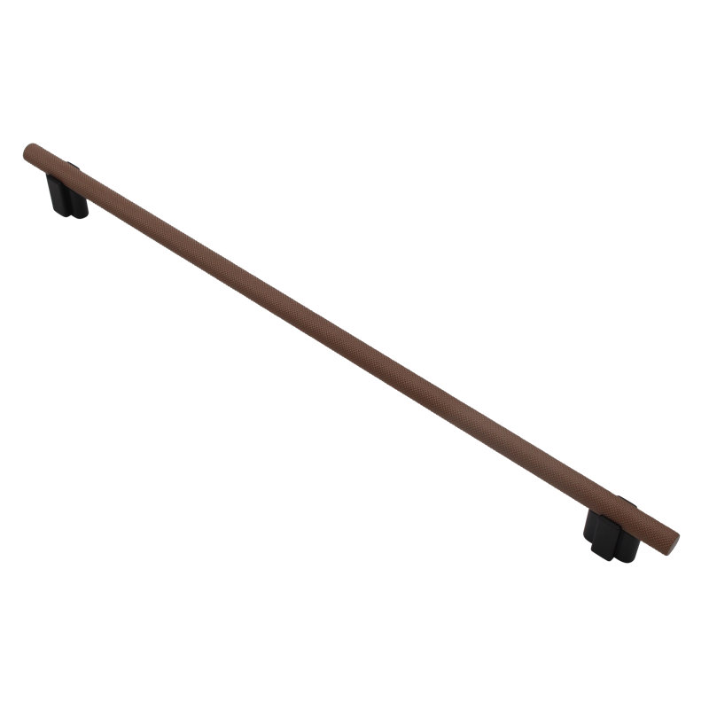 Visturo Smooth 12 5/8" Center to Center Bar Pull, Matte Black/Copper Bronze, 12 5/8"