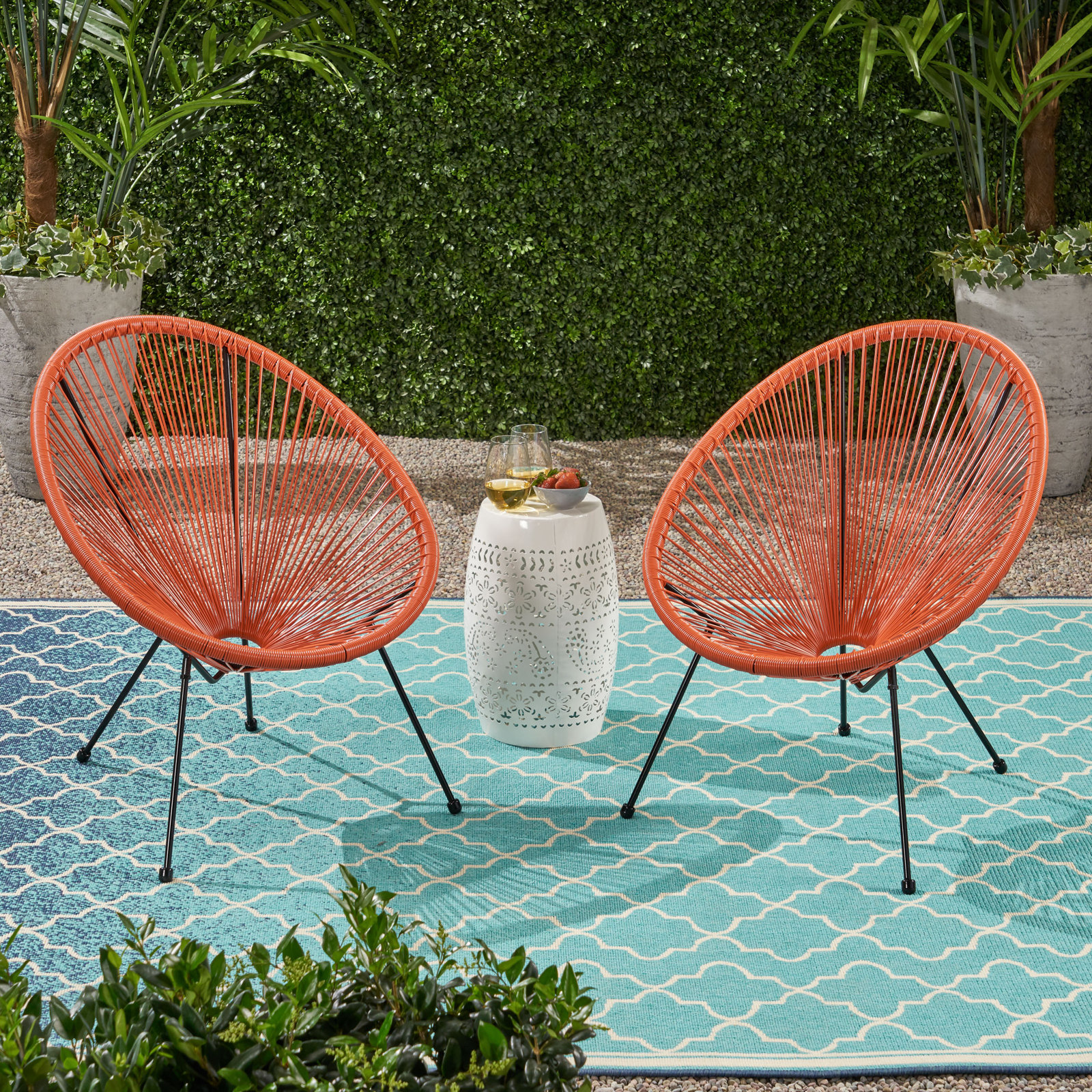 Patio Lounge Chair, Orange