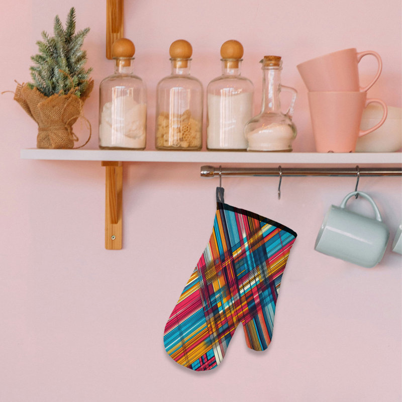 Timeless Plaid Patterns Oven Mitt Cotton Twill