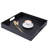 Decorative 16 Inch Matte Black Square Tray