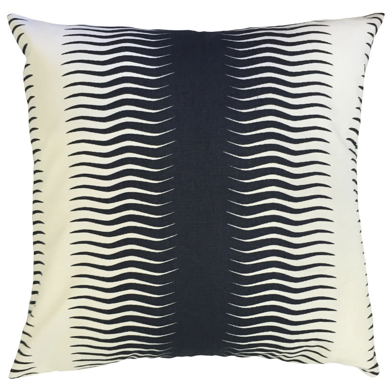 Coussin 100% coton Rashard, 20 po x 20 po, Minuit