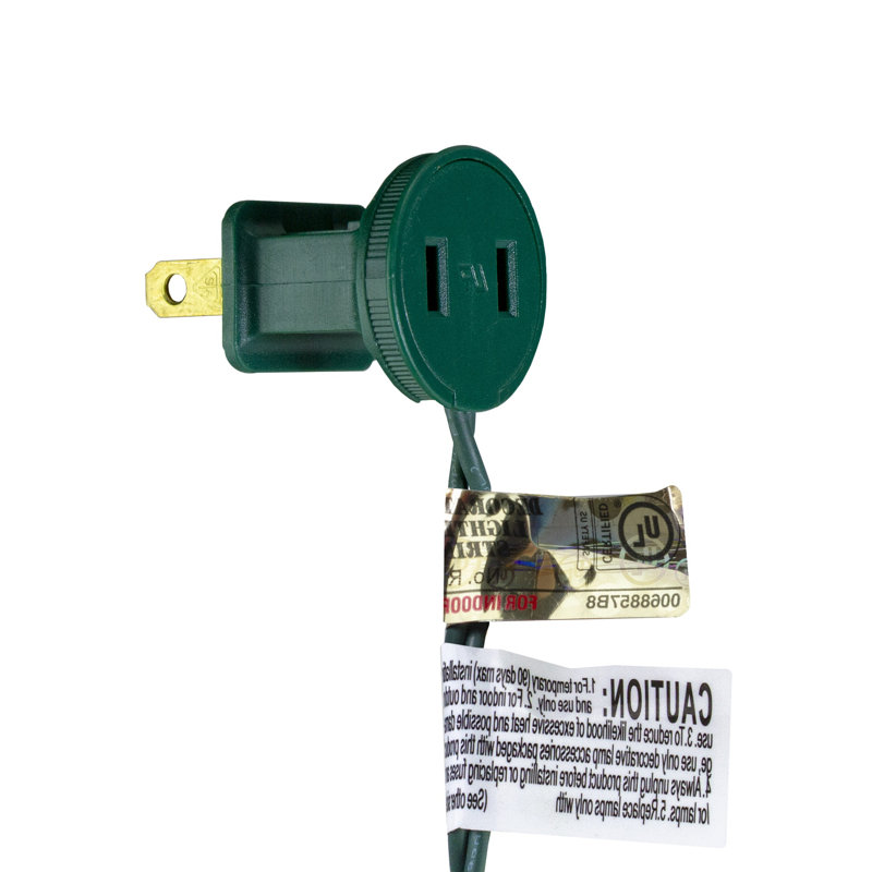 Pure White LED Wide Angle Christmas Lights with Green Wire