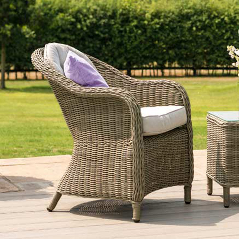Outdoor Salinas All Weather Wicker 2 - Person Seating Group with Cushions