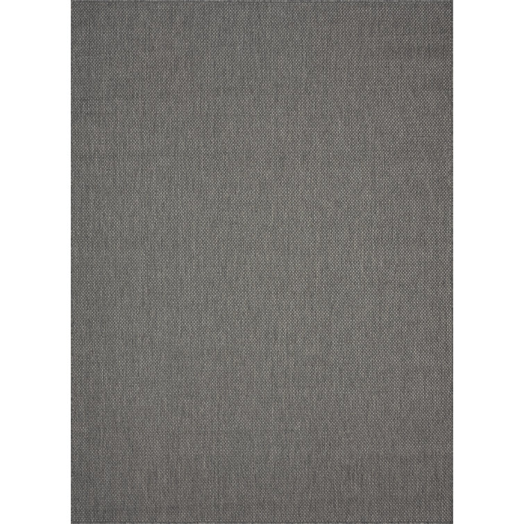 Hisato Solid Colour Flatweave Indoor / Outdoor Area Rug