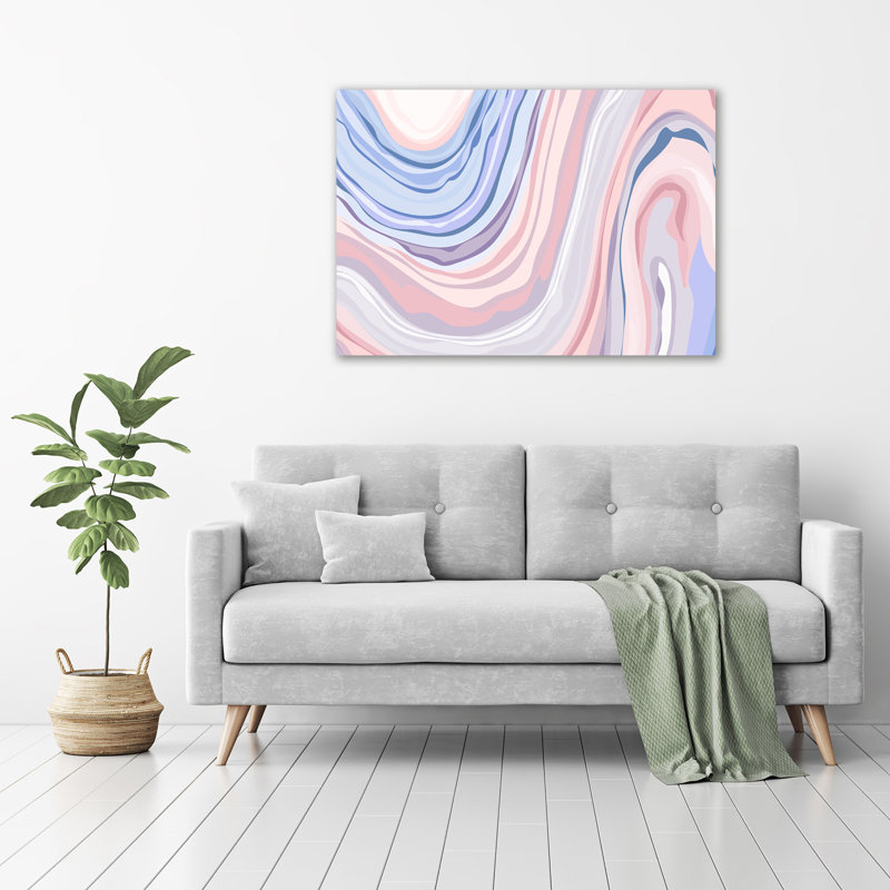 Waves Abstraction - No Frame Print on Glass