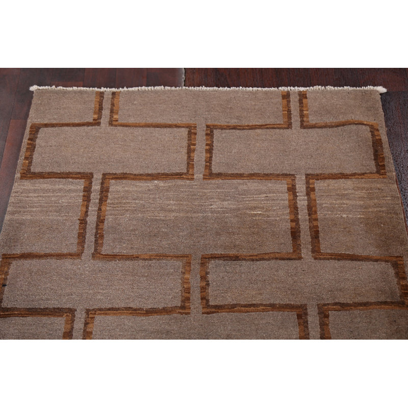 Brown Gabbeh  Runner Rug 3x10