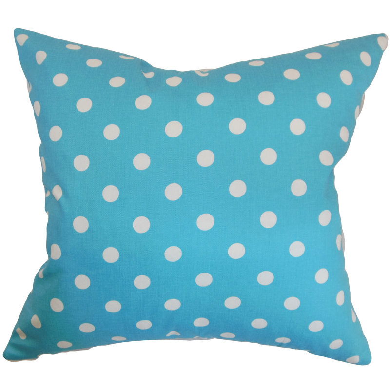 Cotton Polka Dots Sham Set, Euro, Blue/White