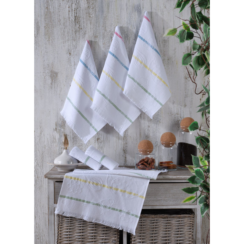 Ensemble de serviettes de bain douces et absorbantes (6 pièces), 100% coton, 15,7 po x 23,6 po | 290 g / m² | Comprend blanc, jaune, bleu, vert et rose | Idéal pour le bain, le spa, la salle de sport et l'utilisation quotidienne, doux pour la peau, lavable à la machine