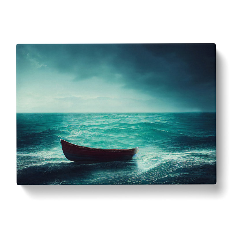Lone Boat Vol.2 - Wrapped Canvas, 50cm H x 76cm W x 3cm D