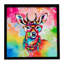 Hippie Animal Deer Framed Metal Print