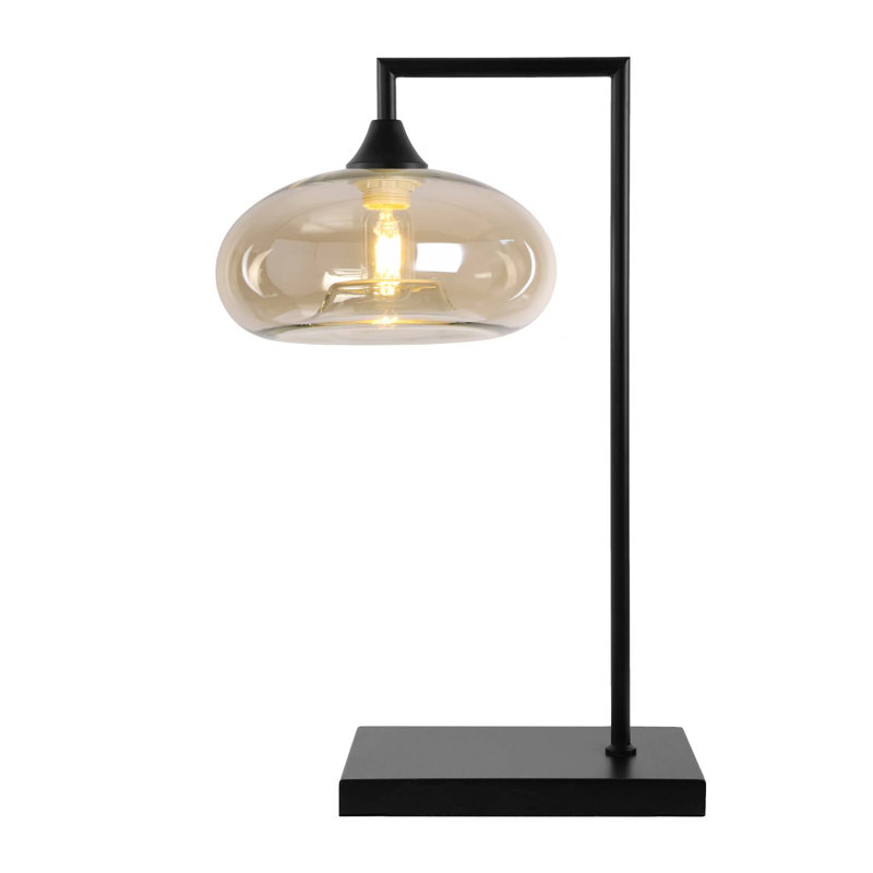 Wang Metal Table Lamp, Amber, Black