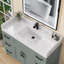 L 48 po x H 4 po à surface solide et dosseret rectangulaire blanc poli avec dosseret pour lavabo, rebord de fenêtre et transition de porte