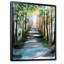 Une allée de forêt ensoleillée avec des ombres d'arbre - peinture sur toile-67386883-67386875