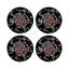 Ouroboros Purple Vegan Leather Round Coasters-1804817193