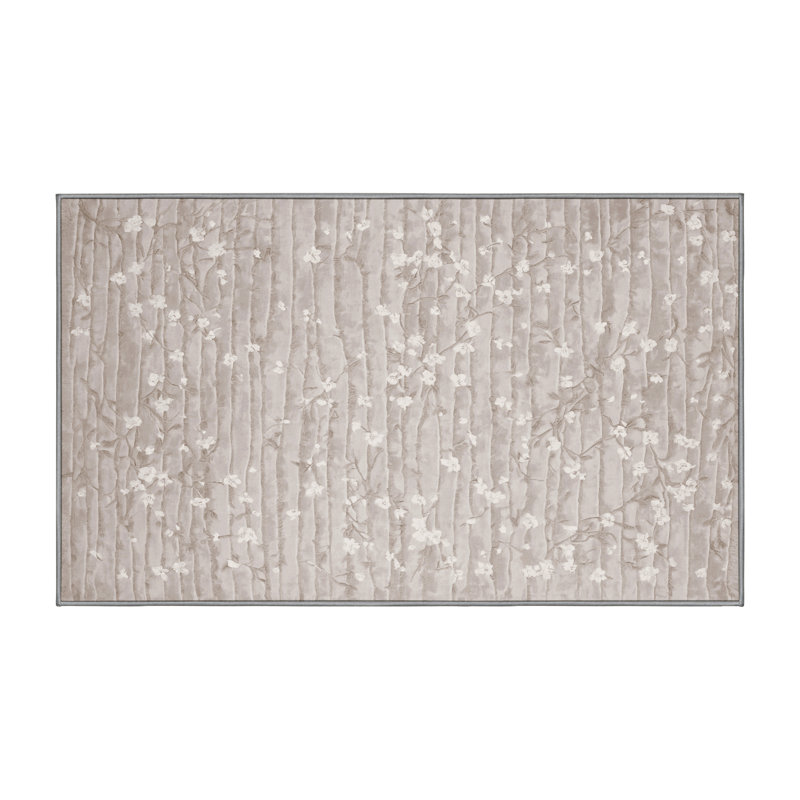 Machine Washable Gray Area Rug, Runner 2' x 5'
