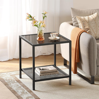 Glass Top End Table
