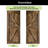 Arrow Design Colour Solid Pine Wood Unassembled Door with Black Rustic Installation Hardware Kit-71801426-71801420