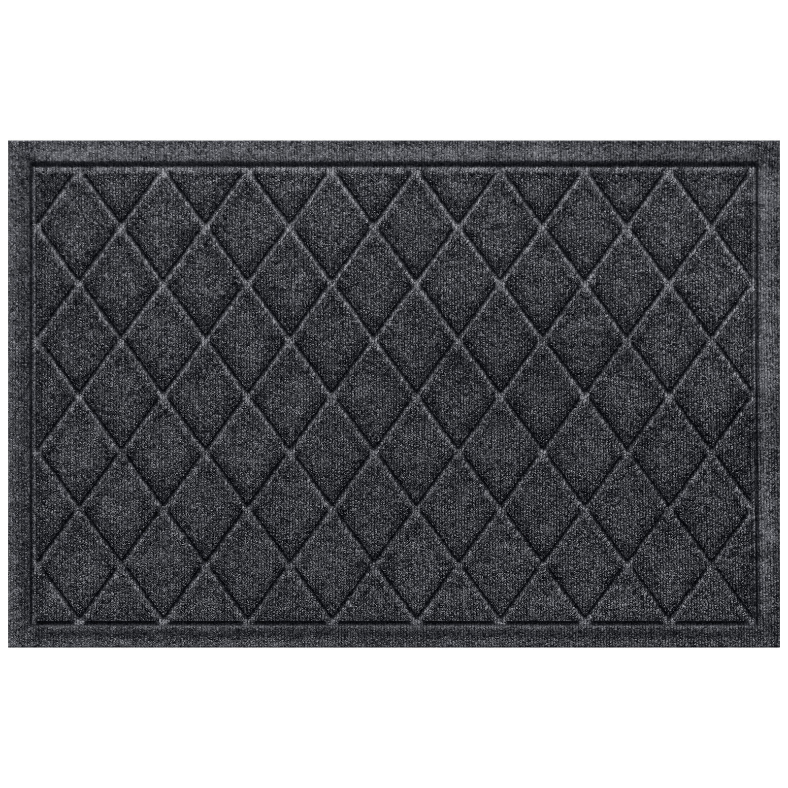 WaterHog Non-Slip Indoor/Outdoor Doormat, Charcoal, Rectangle 24" x 36"