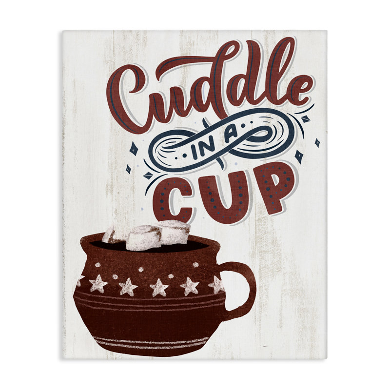 Toile Cuddle In A Cup Cocoa, design par Kim Allen, H 40 po x l 30 po