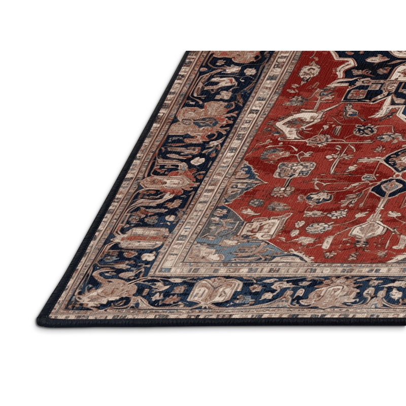Tapis brun lavable à la machine, Carré 5 pi