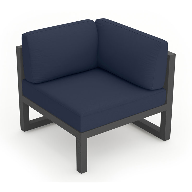 Avion Patio Chair with Sunbrella Cushions, Spectrum Indigo Sunbrella®, Slate