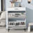 Shoe Cabinet, Freestanding Shoe Rack Storage Organizer with Drawers & Metal Legs, Modern Shoe Storage Cabinet with 2 Flip Drawers for Entryway