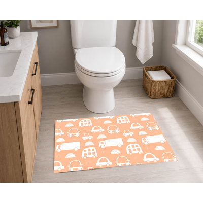 Tapis de toilette rectangulaire antidérapant et absorbant les chocs