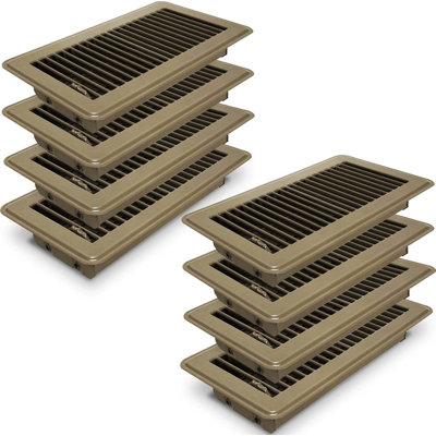 Floor Vents 4x10-8 Pack Heavy Duty Steel Floor Vent Covers - Vent Covers for Home Floor