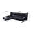 Crystin Dark Grey Armless Sectional Sofa With Metal Sled Base