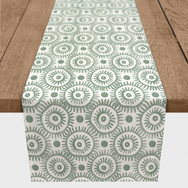 Chemin de table Boho, Vert, L 90 po