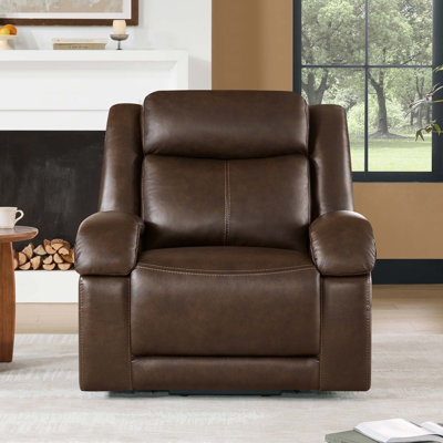 Dual Motor Top Grain Leather Power Lift Recliner with Massage and Heat and Power Headreat