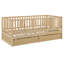 Lit de jour simple avec garde-corps de clôture et 2 tiroirs de rangement fonctionnels - Optimisation de l'esthétique fonctionnelle de la chambre à coucher-121107476-121107477