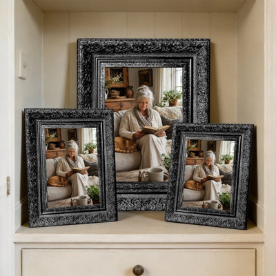 Cadre photo 3 pièces 8 "x 10" noir indémodable pour les cadeaux de la fête des Mères