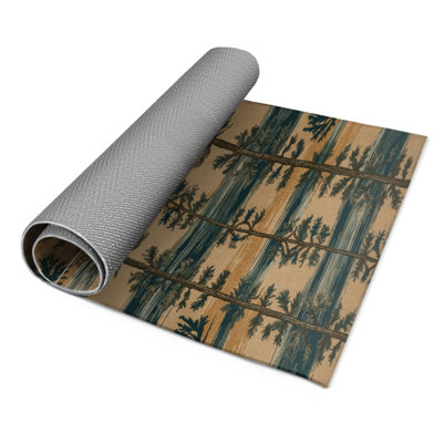 Tapis d'intérieur et d'extérieur brun Nature