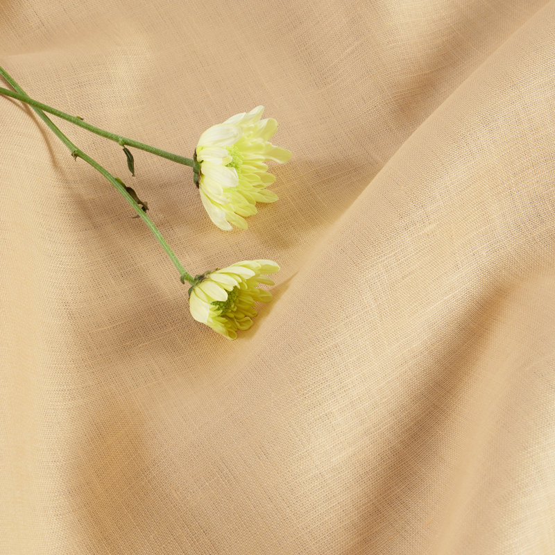 Fete - 100% Pure Linen Table Throw, Red, Solid Color