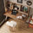 Nut-brown Rectangular Solid Wood Executive Desk-1777942018