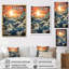 Reproduction d'art sur toile Coastal Seagull Symphony Papercut I - Animaux-91250017-91250016