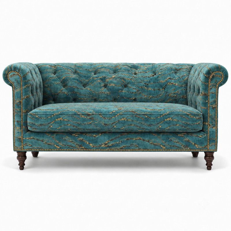 Animal Print Velvet | Empress Fabric, Cerulean
