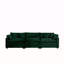 Canapé modulaire Mid-Century 3 places avec 2 accoudoirs et 3 coussins, tissu modulaire en velours côtelé vert-480767452