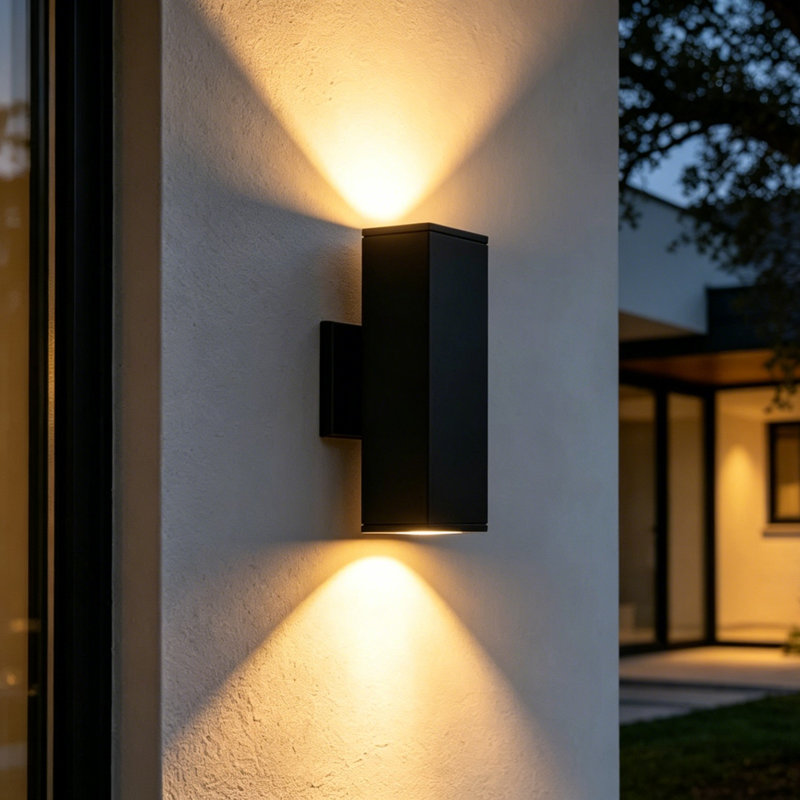 Breshawna Aluminum Matte Black Outdoor Armed Sconce