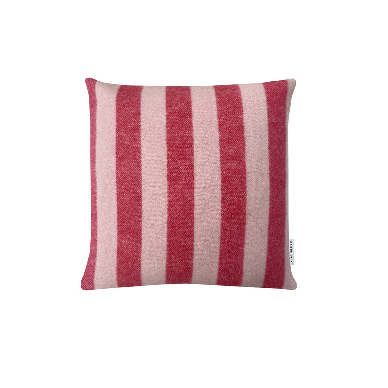 Wool Square Pillow Cover, Pink/Red
