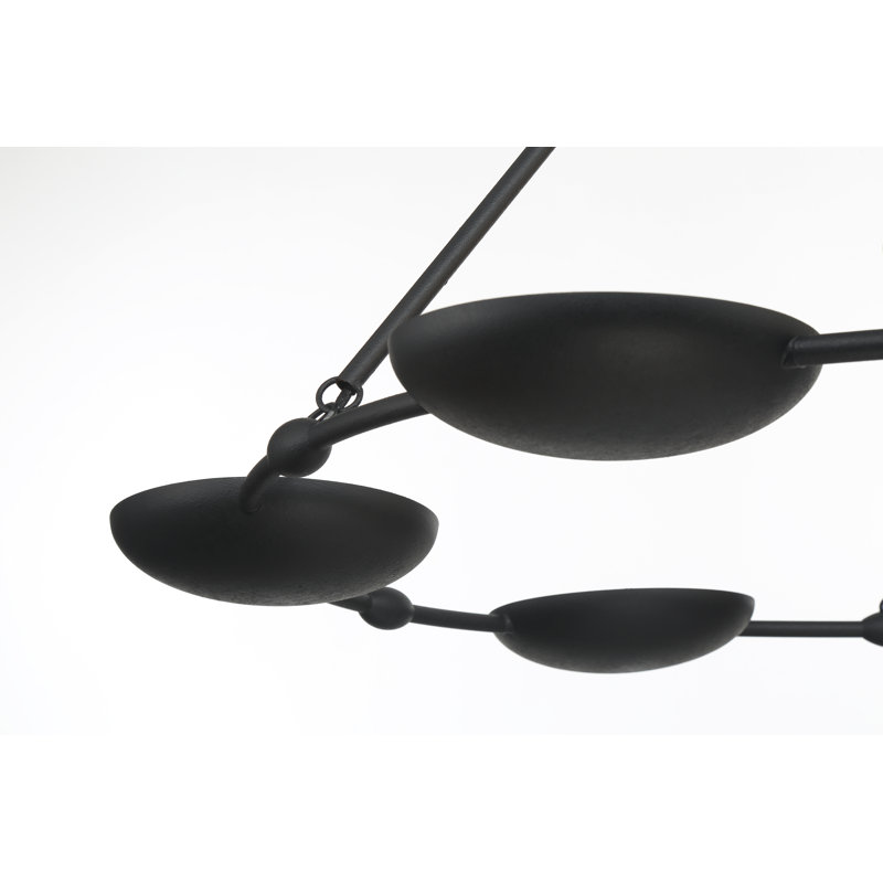 George Kovacs Undertas 6 Light Chandelier In Textured, Textured Black