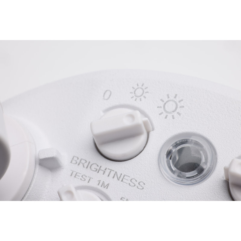 LED Security Light with Nightlight PIR Sensor Dual Head Field Selectable, White