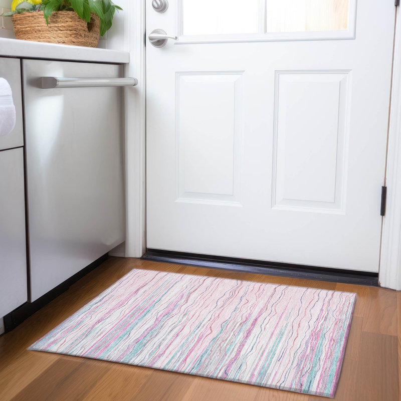 Premium Machine Washable Naglee AMF996 Stripes Rug, Rectangle 1 pi 8 po x 2 pi 6 po