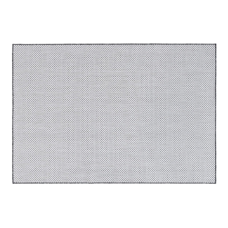Élégant tapis tissé à la machine (4 pi x 6 pi), 100% sisal, noir et blanc | Hauteur de poils de 0,2 po, base en jute durable, 96 000 points de fil | Facile à nettoyer avec l'aspirateur et le détachant | Parfait pour le salon et le vestibule