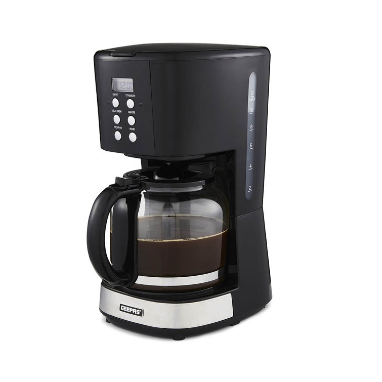 GEEPAS 1.5L Filter Coffee Machine, 900W