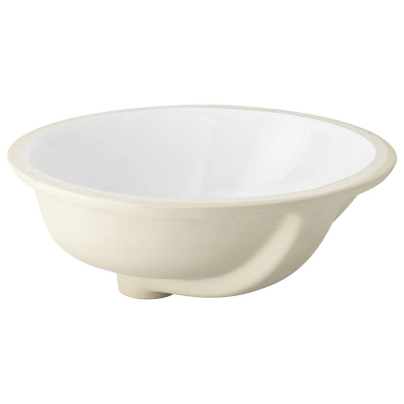 Lavabo de salle de bain ovale encastré en porcelaine 18 po Mangrove